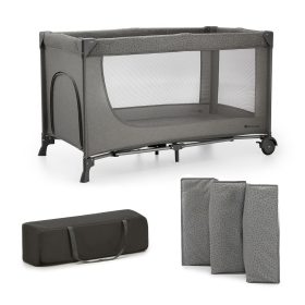 KINDERKRAFT Utazóágy Joy 2 Dark grey
