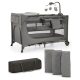 KINDERKRAFT Utazóágy Joy 2 kiegészítőkkel Dark grey