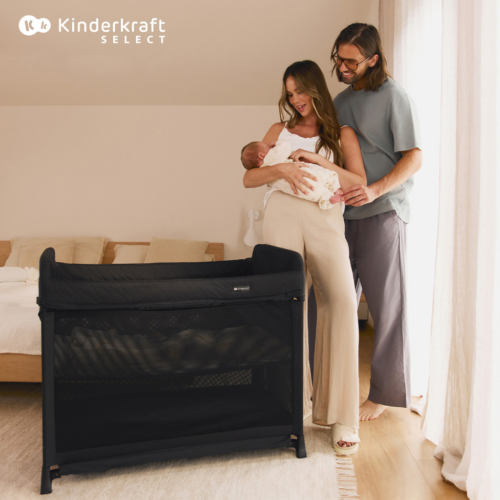 KINDERKRAFT SELECT Utazóágy Moon Dream Bézs - hálós oldalfalak