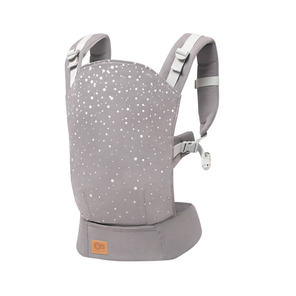 KINDERKRAFT Nino Confetti Grey utazóágy kényelmes fekvőfelülettel