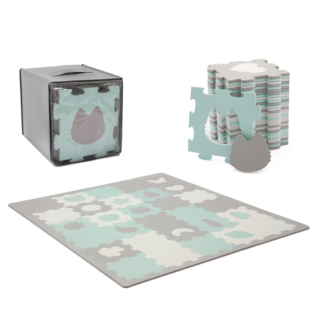 KINDERKRAFT Habosított puzzle alátét Luno Shapes Mentol
