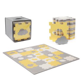 KINDERKRAFT Habosított puzzle alátét Luno Shapes 185 x 165 cm Sárga, 3