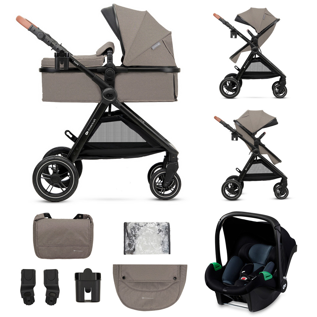 KINDERKRAFT Kombinált babakocsi Esme Sand Beige