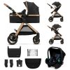 KINDERKRAFT Kombinált babakocsi 3 az 1-ben Esme Pure Black