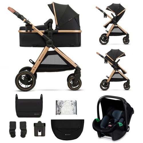 KINDERKRAFT Kombinált babakocsi 3 az 1-ben Esme Pure Black