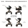 KINDERKRAFT Kombinált babakocsi 3 az 1-ben Esme Pure Black