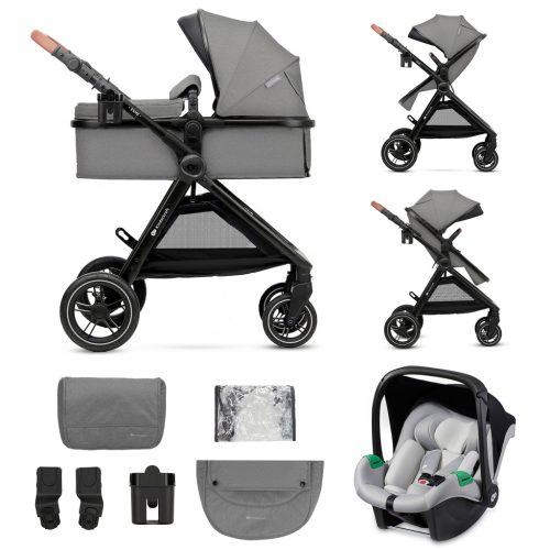 KINDERKRAFT Kombinált babakocsi 3 az 1-ben Esme Moonlight Grey