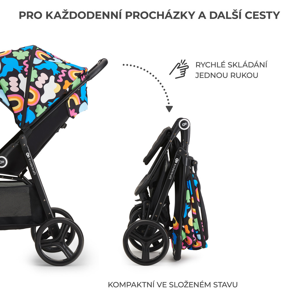 KINDERKRAFT Sport babakocsi Grande Plus Happy shapes - Használat közben