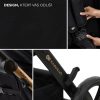 KINDERKRAFT Moov 2 3v1 kombinált babakocsi Pure Black - habkerekek