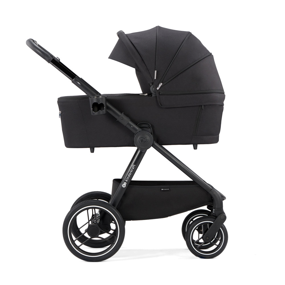 KINDERKRAFT SELECT Kombinált babakocsi Nea 2in1 Midnight Black, Premium - Összecsukott állapot