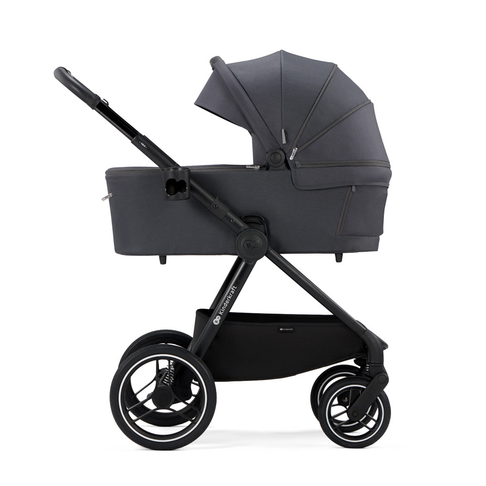 KINDERKRAFT SELECT Kombinált babakocsi Nea 2in1 Deep Grey, Premium - Összecsukott állapot