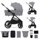 KINDERKRAFT Kombinált babakocsi Nea 2 2in1 Platinum Grey