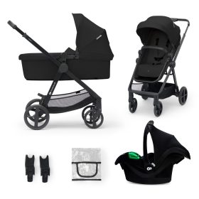 KINDERKRAFT Babakocsi kombinált 3 az 1-ben Newly Classic fekete + Mink