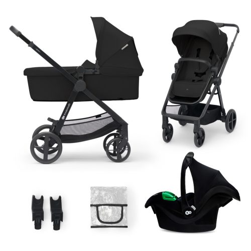 KINDERKRAFT Babakocsi kombinált 3 az 1-ben Newly Classic fekete + Mink PRO