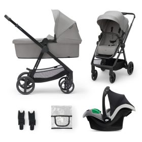 KINDERKRAFT Babakocsi kombinált 3 az 1-ben Newly Moonlight grey + Mink
