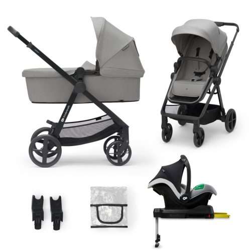 KINDERKRAFT Babakocsi kombinált 4 az 1-ben Newly Classic Grey + Mink PRO