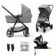 KINDERKRAFT Babakocsi kombinált 4 az 1-ben Newly Classic Grey + Mink PRO