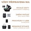 KINDERKRAFT SELECT Kombinált babakocsi 3in1  Prime 2 Venezian Black, Premium