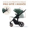 KINDERKRAFT SELECT Kombinált babakocsi 3in1 Prime 2 Dark Green, Premium