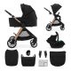 KINDERKRAFT Kočárek kombinovaný Vesto 2 3v1 Black