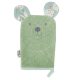 EKO Pamut frottír zsebkendő Bear Olive green 20x15 cm