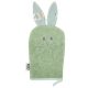 EKO Pamut mosdókesztyű fülekkel Bunny Olive green 20x15 cm