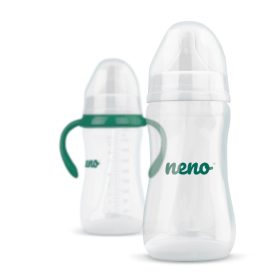 NENO Etető- és tanulócumisüveg fogantyúval és szívórendszerrel, hasfáj