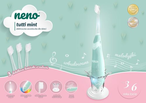 NENO Gyermek elektromos fogkefe Tutti - menta 3 éves kortól+
