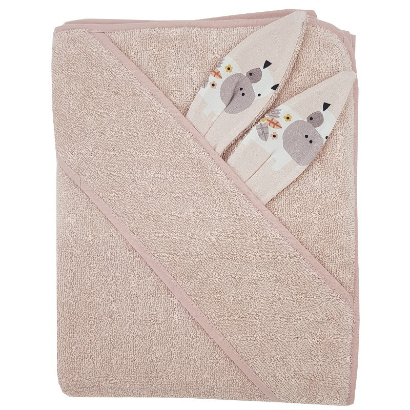 EKO Fürdőlepedő My Farm Powder pink használat közben