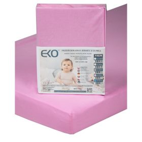 EKO Lepedő gumival jersey rózsaszín 120x60 cm