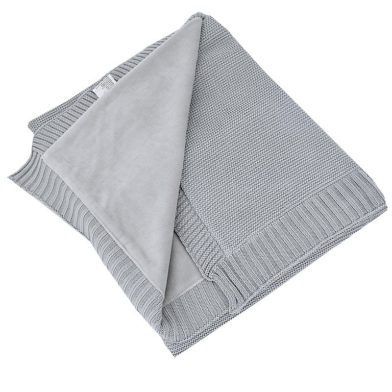 EKO Bambusz takaró szőrme béléssel Grey 100x80 cm használat közben