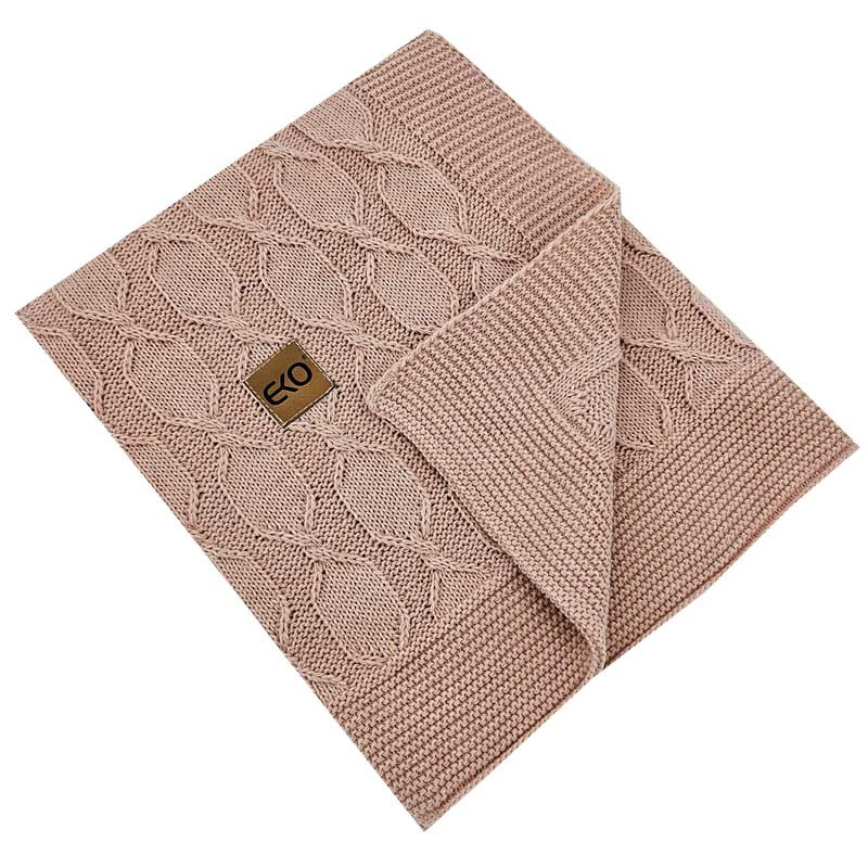 EKO Kötött takaró alpakából Powder Rose 80x100cm - fő kép