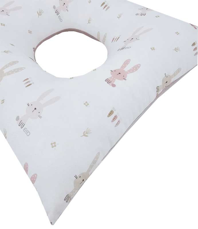 EKO Szülés utáni párna Bunny rózsaszín közelről