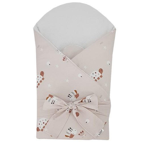 EKO Takaró pamutból kókusz kivehető betéttel és masnival Bees Beige 75x75 cm