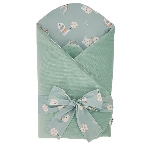 EKO Takaró pamutból kókusz kivehető betéttel VELVET Dogs Mint 75x75 cm