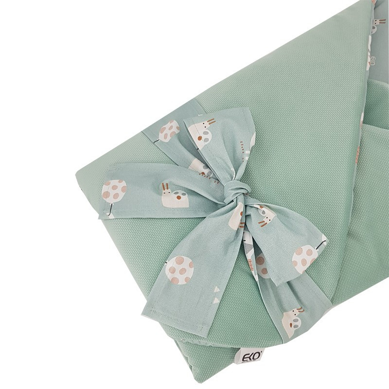 EKO Takaró pamutból kókusz kivehető betéttel VELVET Dogs Mint 75x75 cm részletei