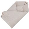 EKO Csomagolókendő pamut kétoldalas Bees Stars Beige 75x75 cm