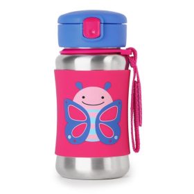   SKIP HOP Zoo Rozsdamentes Acél Szívószálas Vízpalack Pillangó 12hó+