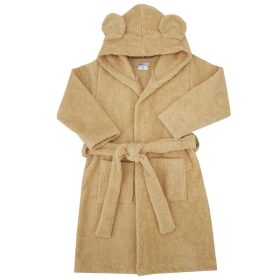   EKO Köntös pamutból kapucnival és fülekkel Beige méret S 80-86
