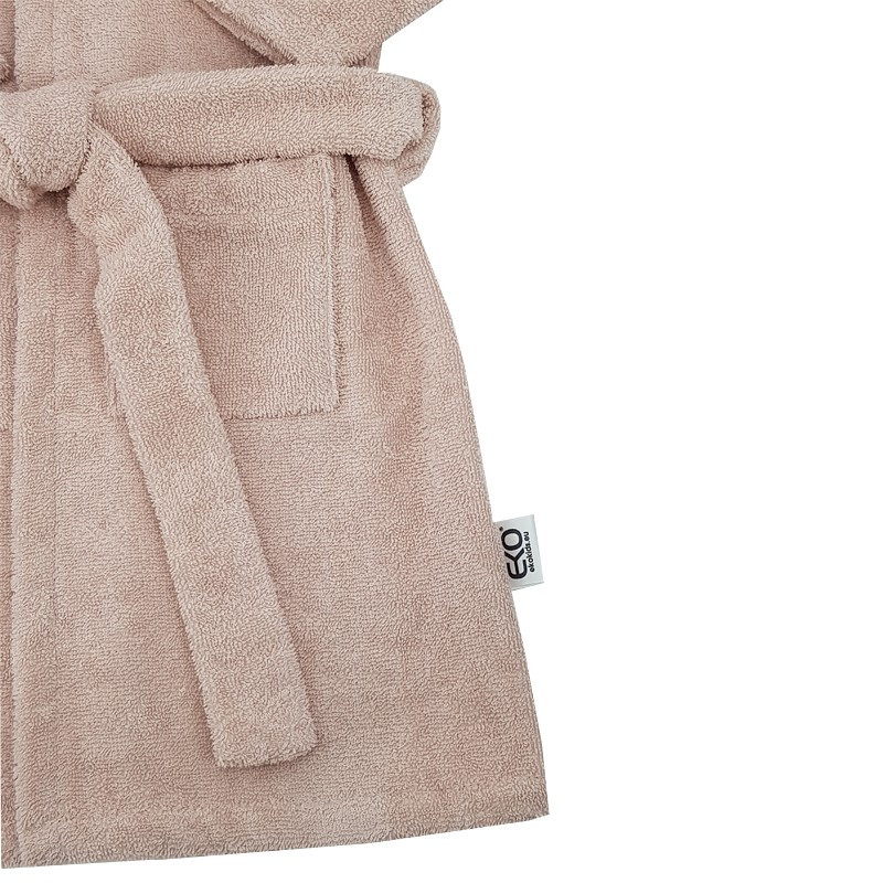 EKO Köntös pamutból kapucnival és fülekkel Powder pink méret L 80-86 - Alternatív kép 1