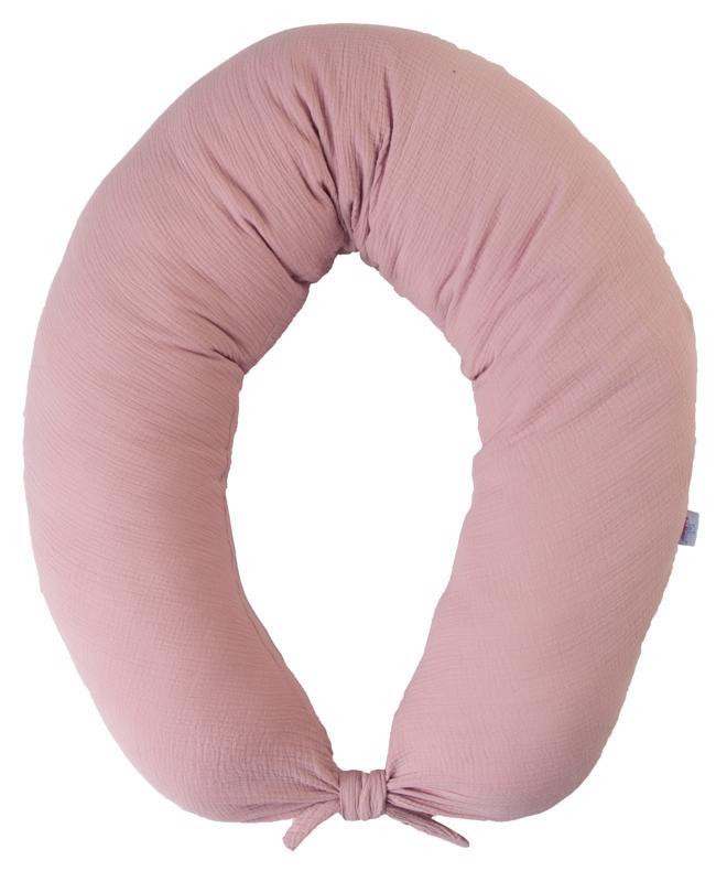 BABYMATEX Szoptatós párna muszlin Moon vintage rózsaszín 260 cm