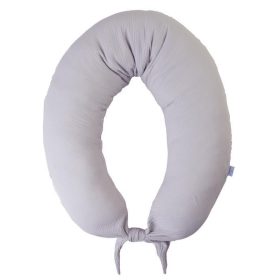   BABYMATEX Szoptatós párna muszlin Moon világosszürke 260cm