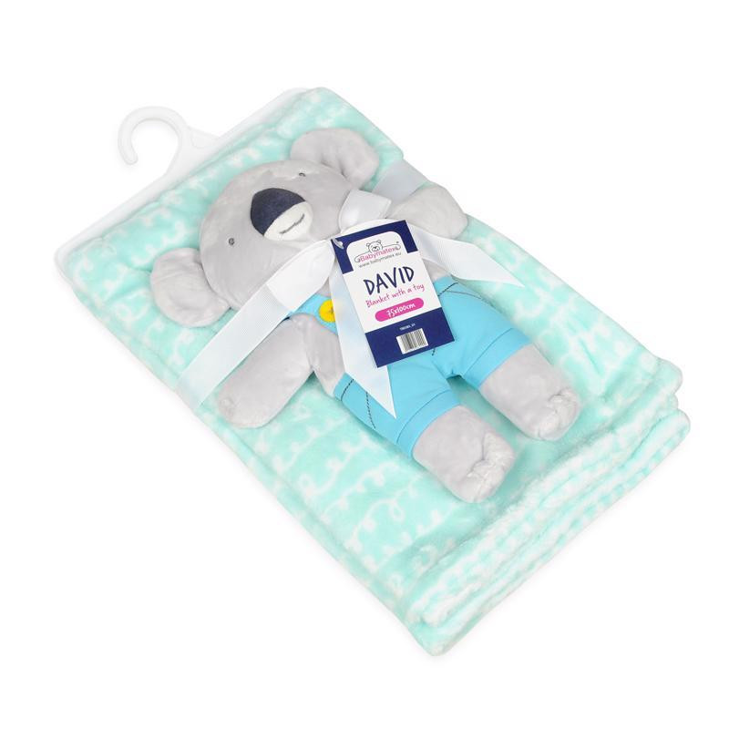 BABYMATEX Takaró játékkal Koala Mint 75 x 100 cm