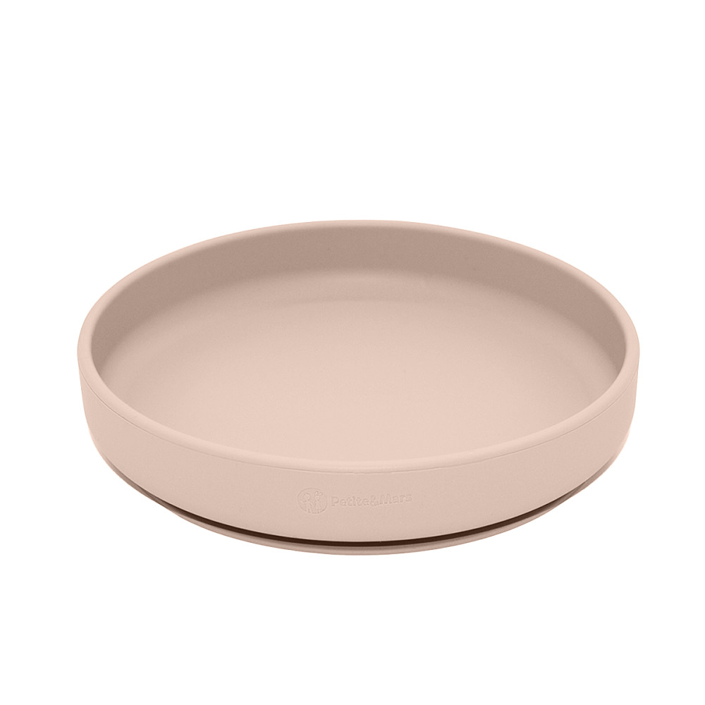 PETITE&MARS Szilikon 2 részes étkészlet TAKE&MATCH tányér + evőeszközök Desert Sand 6hó+ használat közben