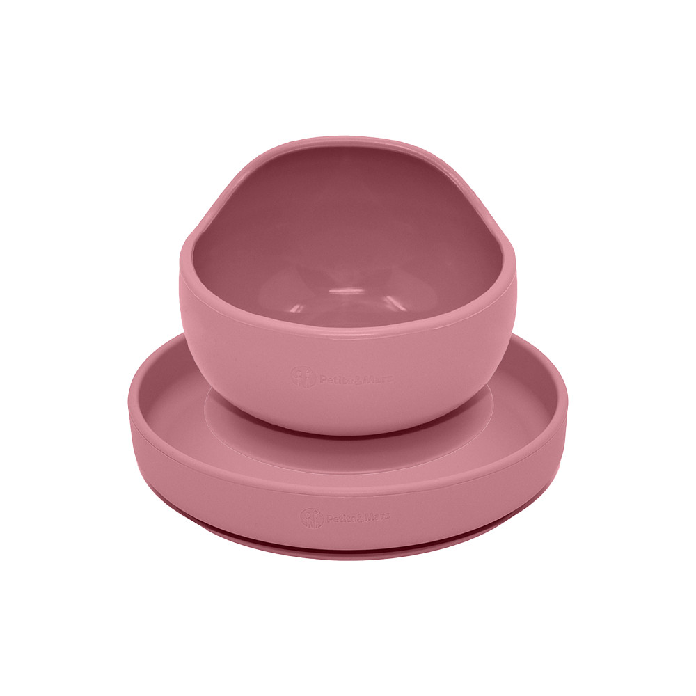 PETITE&MARS Szilikon 2 részes étkészlet TAKE&MATCH tányér + tál Dusty Pink 6hó+