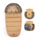 Petite&Mars Téli szett Comfy 4in1 bundazsák + kézmelegítő kesztyű babakocsira Furry Elegant Caramel