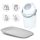 NATTOU Pelenkakosár Dropy és pelenkázó alátét Softy White/Grey 50x70 c