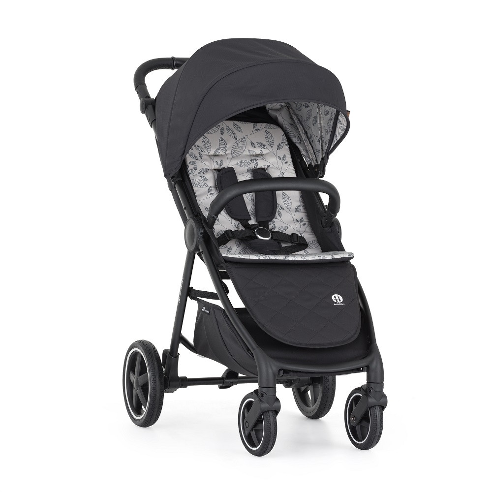 Petite&Mars Sport babakocsi Royal3 Black Perfect Black – ergonomikus háttámla és lábtartó