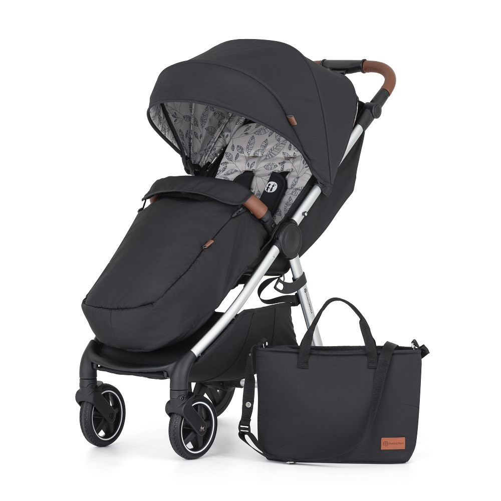 Petite&Mars Sport babakocsi Royal3 Silver Perfect Silver színben, kiterjesztett tetővel