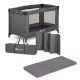 PETITE&MARS Utazóágy Koot Lite matraccal Foldie, Dark Grey